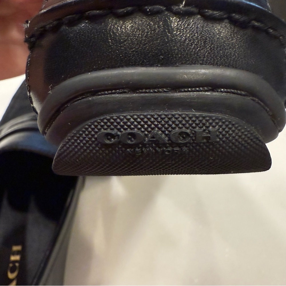 Coach Men’s Leather Driving Loafers Black Leather Sz 12D NEW - Picture 11 of 11